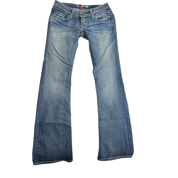 BKE Stella Women’s Jeans Size 25 x 31 Bootcut Distressed Blue Denim Medium Wash - Picture 2 of 12